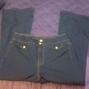 High waist bell bottom jeans